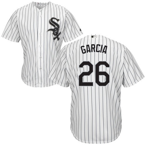 White Sox #26 Avisail Garcia White(Black Strip) Home Cool Base Stitched Youth MLB Jersey - Click Image to Close